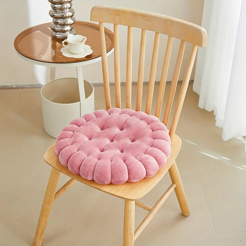 Large Biscuit Shape Plush Cushion,Soft Creative Pillow Chair Seat Pad, Decorative Cookie Japanese Tatami Back Cushion
