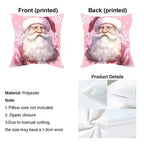 Double-Sided Pillow Cover Summer Animal Cat Floral Non-Real Embroidery Decorative Cushion Case for Couch Sofa Living Room
