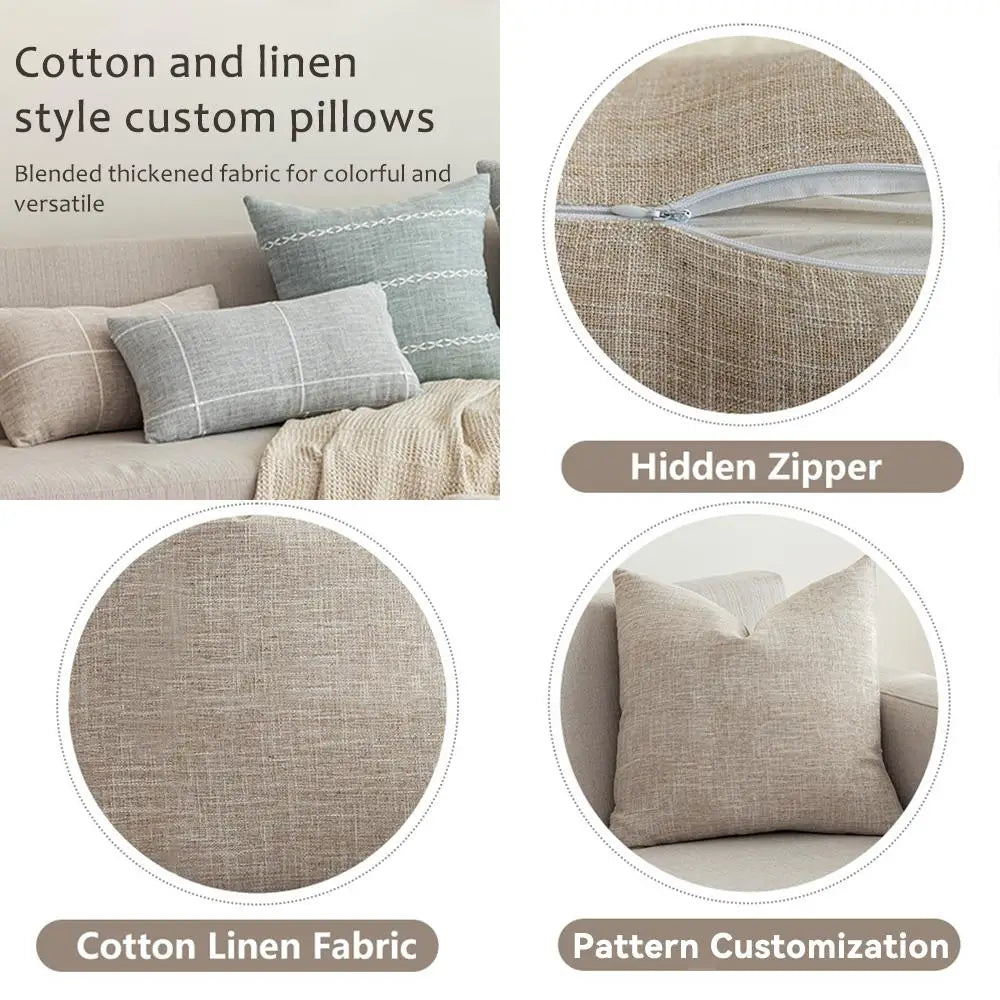 Simple Casual Fashion O-Orla Kiely Cushion Cover Washable Linen Pillowcase Soft  for Sofa Bed Cozy Home Room Decor