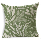 Green Pattern Decorative Cushion Cover Floral Pillow Cover for Car Sofa Decorative Pillow Cover Home Pillow