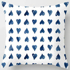 Blue tone style printed square pillowcase car sofa cushion cover decorative home decoration bohemian throw pillow covers40x40cm