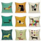 Bulldog Cute Dog Theme Pattern Double-sided Printed pillow cover Short plush Suitable living rooms bedrooms throw cushion cover