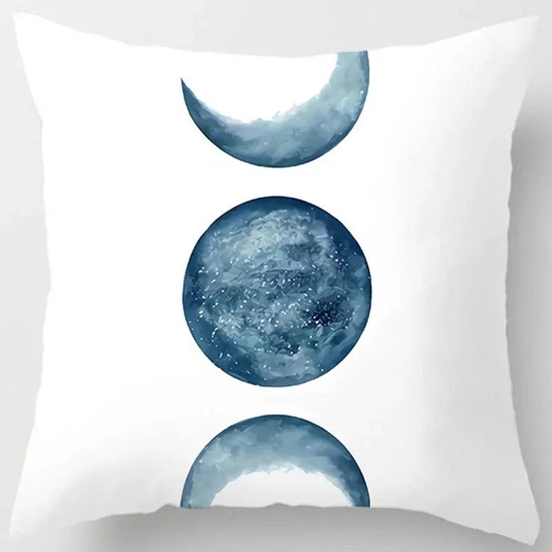 Blue tone style printed square pillowcase car sofa cushion cover decorative home decoration bohemian throw pillow covers40x40cm