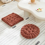 Large Biscuit Shape Plush Cushion,Soft Creative Pillow Chair Seat Pad, Decorative Cookie Japanese Tatami Back Cushion