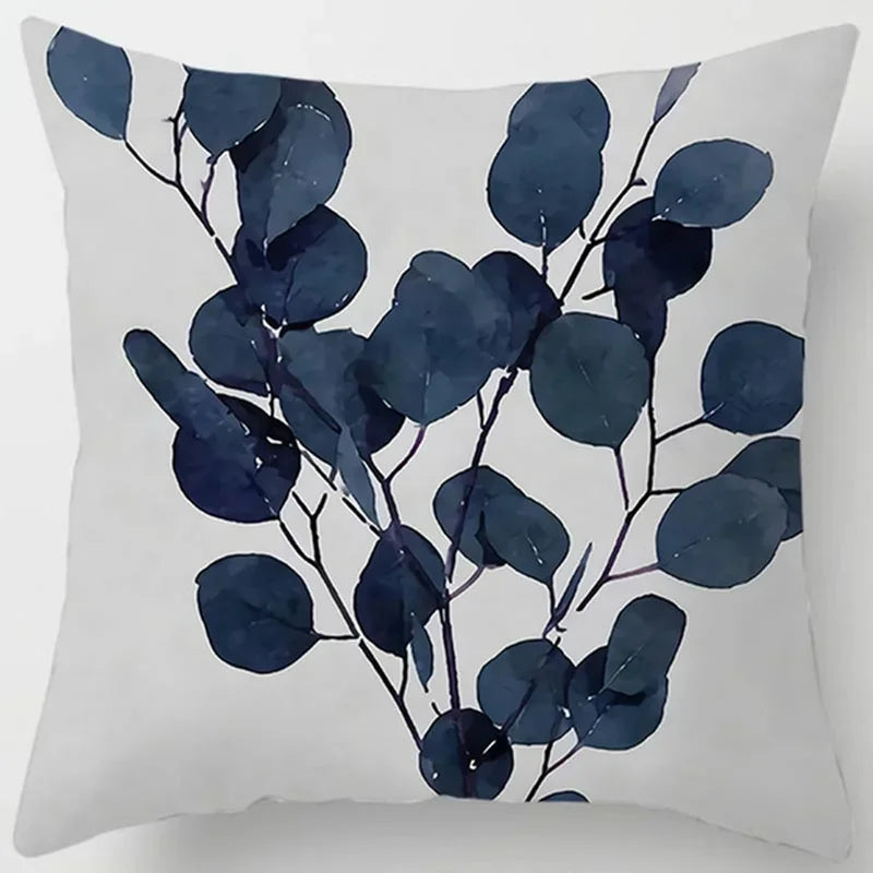 Blue tone style printed square pillowcase car sofa cushion cover decorative home decoration bohemian throw pillow covers40x40cm