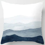 Blue tone style printed square pillowcase car sofa cushion cover decorative home decoration bohemian throw pillow covers40x40cm