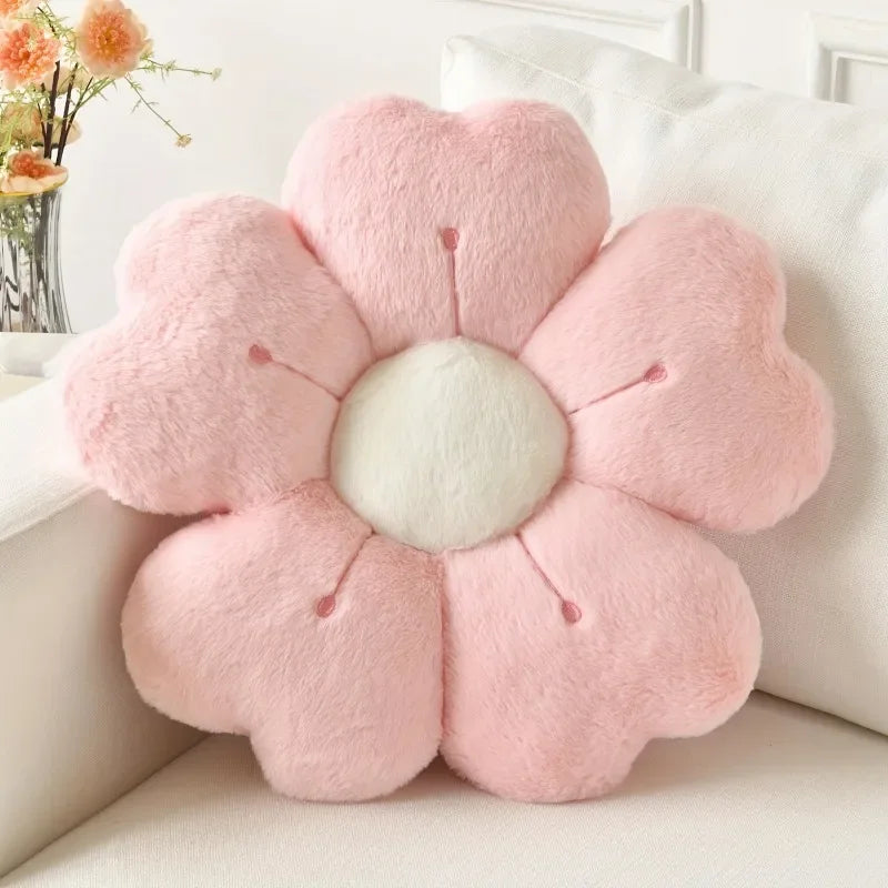 Flower-Shaped Plush Throw Pillow - Comfortable and Cute Mattress and Sofa Decor Cushion, Chair Cushion  Floor Cushion