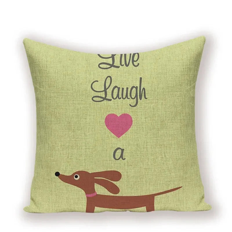 Bulldog Cute Dog Theme Pattern Double-sided Printed pillow cover Short plush Suitable living rooms bedrooms throw cushion cover