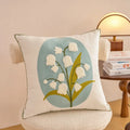 Embroidered Cotton Flower Cushion Cover For Home Sofa Bed Throw Pillowcase Living Room Decorative