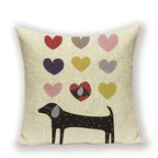 Bulldog Cute Dog Theme Pattern Double-sided Printed pillow cover Short plush Suitable living rooms bedrooms throw cushion cover