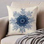 Blue Sea Creature Coral Shrimp Cushion Cover Pillowcase Anti-dustmite Invisible Zipper Short Plush Sofa Cushion