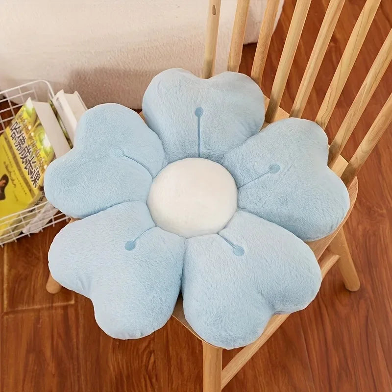 Flower-Shaped Plush Throw Pillow - Comfortable and Cute Mattress and Sofa Decor Cushion, Chair Cushion  Floor Cushion