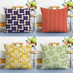 Simple Casual Fashion O-Orla Kiely Cushion Cover Washable Linen Pillowcase Soft  for Sofa Bed Cozy Home Room Decor