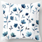 Blue tone style printed square pillowcase car sofa cushion cover decorative home decoration bohemian throw pillow covers40x40cm