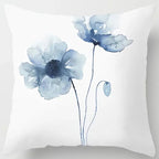 Blue tone style printed square pillowcase car sofa cushion cover decorative home decoration bohemian throw pillow covers40x40cm