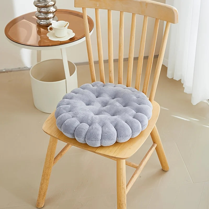 Large Biscuit Shape Plush Cushion,Soft Creative Pillow Chair Seat Pad, Decorative Cookie Japanese Tatami Back Cushion