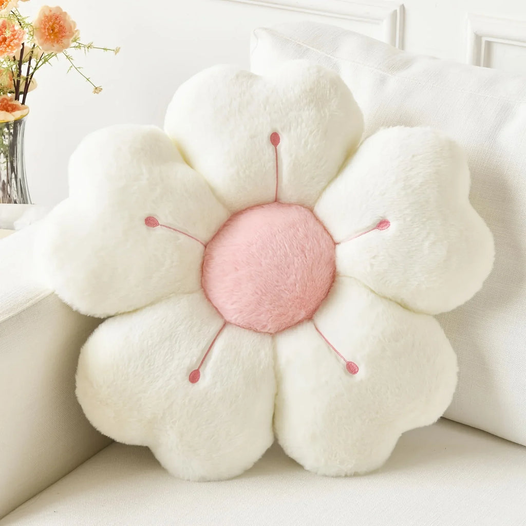 Flower-Shaped Plush Throw Pillow - Comfortable and Cute Mattress and Sofa Decor Cushion, Chair Cushion  Floor Cushion