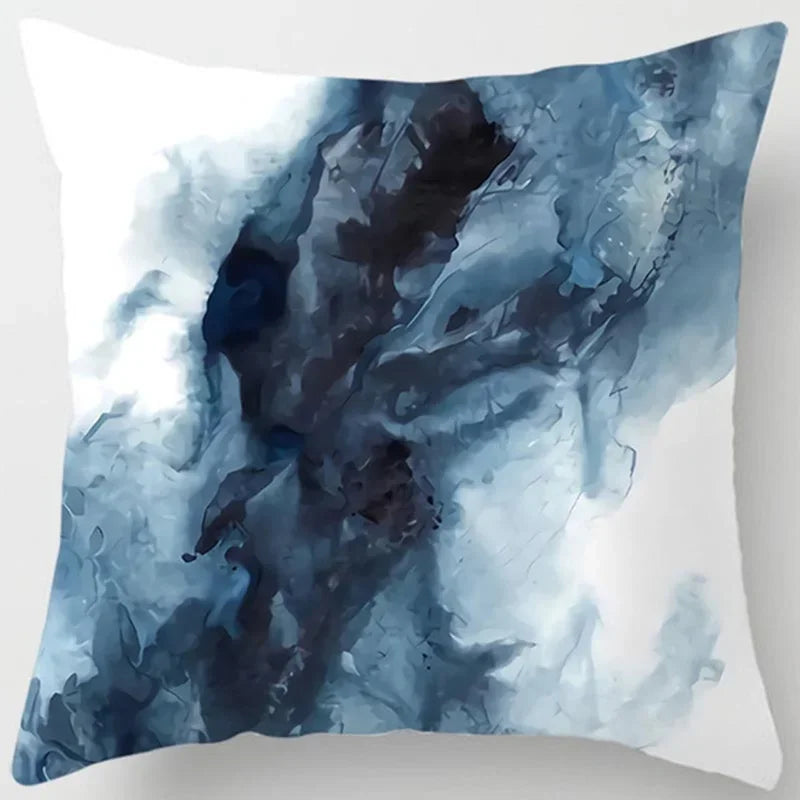 Blue tone style printed square pillowcase car sofa cushion cover decorative home decoration bohemian throw pillow covers40x40cm